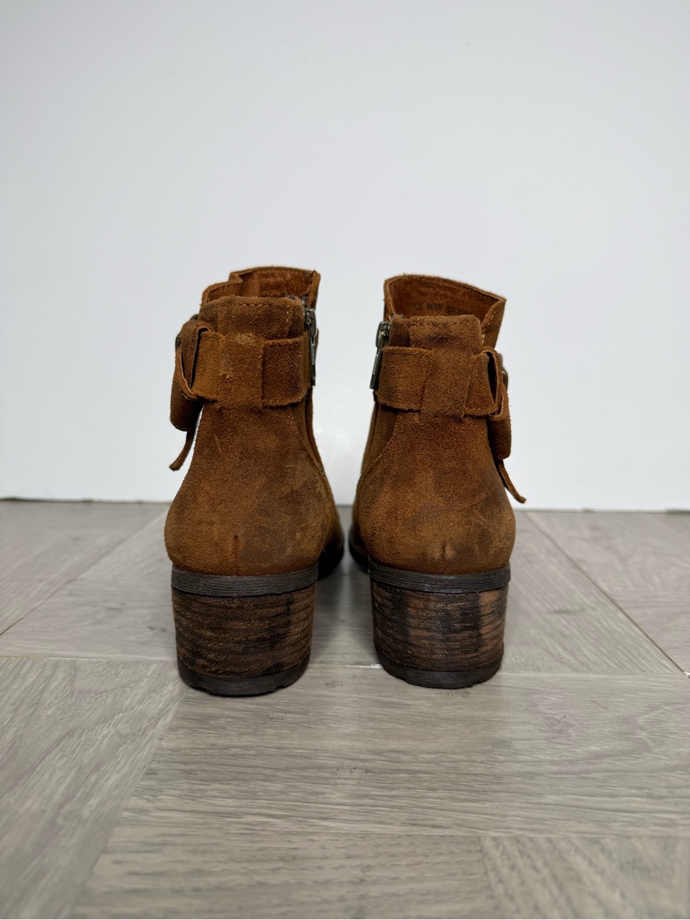 Born Morocco Brown Distressed Suede Bootie 7 - Picture 3 of 9